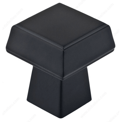 Richelieu Hardware 5632030900 - Contemporary Metal Knob Matte Black